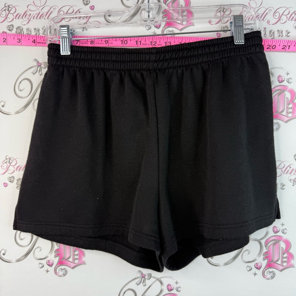 refuge shorts Black Elastic Waist Athletic Lounge Shorts